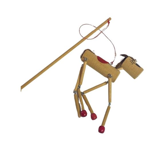 Vintage‎ Marionette Donkey Puppet Wooden Toys Natural,missing Foot - Picture 1 of 5